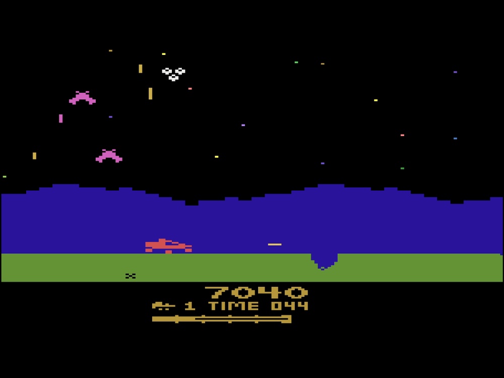 Gameplay of Moon Patrol for Atari 2600